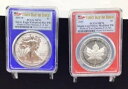 2019 プライド オブ トゥー ネイションズ 1 オンス シルバー メープル & 強化 RP イーグル PCGS PR70