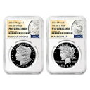2023-S プルーフ $1 モーガンとピース シルバー ダラー 2 個セット NGC PF69UC FDI モーガン ...
