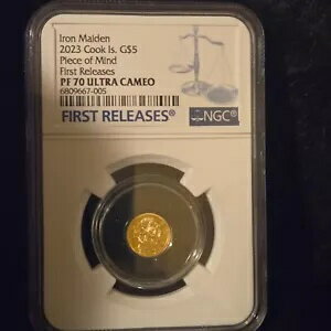 2023年の料理人です。アイアンメイデン 心のピース 5gゴールド FR PF70 ウルトラカメオコイン