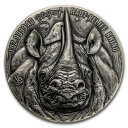 2024 コートジボワール 1 オンス アンティーク シルバー P. デ グリーフ: Rhino