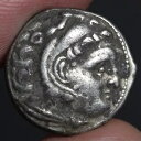 アレキサンダー大王 ドラクマ 古代ギリシャ銀貨 ゼウス 300BC 非常に上質な VF