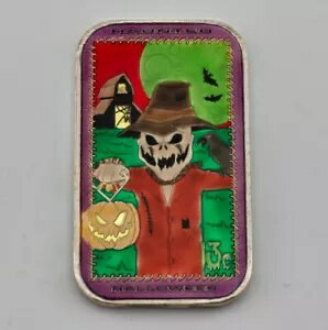 ホーンテッド ハロウィン スケアクロウ ポスタル エクスプレス ミント 1オンス 999 エナメル シルバー バー レア
