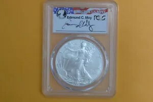 2006-W バーニッシュド アメリカン シルバー イーグル PCGS SP70 - エドモンド モイ(3)