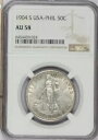 1904年-S 米国-フィリピン 50セントNGC AU58。送料無料。