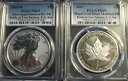 PCGS 2019 W アメリカン シルバー イーグル / メープル リーフ PR69 両国プライド セット