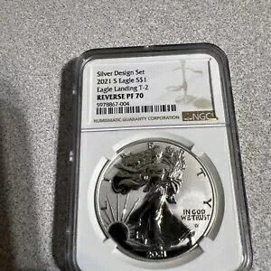 2021 S リバース プルーフ シルバー イーグル NGC PF70 T2 デザイナー セットのワンコイン(3)