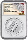 プレセール 2024 フローイング ヘア シルバー 230TH ANNIVERSARY メダル NGC MS70 %