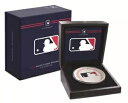 2024 ニウエ メジャー リーグ ベースボール (MLB) ロゴ 5 オンス カラー化銀貨 (ボックス/Coa)