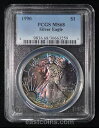 PCGS MS68 1990 アメリカン シルバー イーグル モンスター トーニング