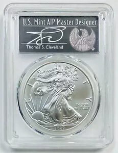2020-(P) $1 シルバー イーグル PCGS MS70 緊急発行 FS クリーブランド ブラック フリーダム