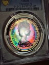 1972 カナダ Voyageur シルバー $1 PCGS SP64 レインボー トーン モンスター ネオン トーニング
