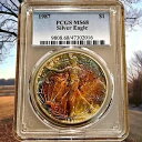 ?? モンスター レインボー トナー* 1987 アメリカン シルバー イーグル ms68 pcgs .999fs ASE ??