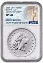 2024 フローイング ヘア シルバー 230 周年記念メダル NGC MS70 プレセール %