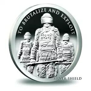 5オンス 2015 スレーブ ポリス プルーフ COA とボックス付き...(3)