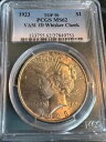 1923 PCGS MS62 トップ 50 VAM 1D ウィスカー チーク。ナイスコイン