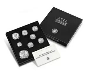 2022-S 限定版 シルバー プルーフ 8 コイン セット 22RC アメリカン レディース、シルバー イーグル