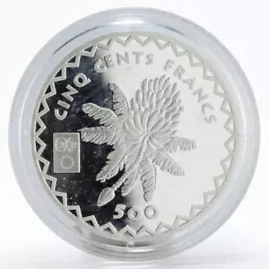 ルワンダ 500 フラン ローカル フルーツ シリーズ バナナの茎 プルーフ銀貨 2002