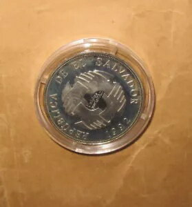 1992 エルサルバドル内戦 (1980-1992) プルーフ銀貨 箱付き "RARE & SCARCE"