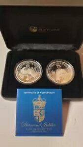 2012 オーストラリア クイーン エリザベス ダイヤモンド ジュビリー 2x 1オンス シルバー プルーフ 2 コイン セット