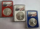 2021 (W) $1 タイプ 1 アメリカン シルバー イーグル NGC MS70 ER フラグ ラベル レッド - ホワイト ブルー