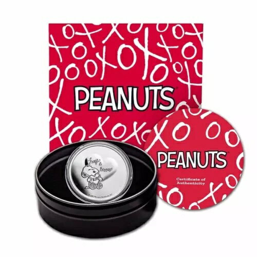 密封されたレア Peanuts? スヌーピー ハーツ バレンタインデー 1 オンス シルバー プルーフ