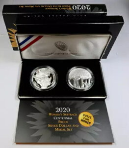 2020年 |シルバー US 女性参政権 100 周年記念ドル & メダル プルーフ セット 43373Q