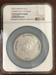 2012 年ロンドン オリンピック G ブリテン シルバー 10 PND NGC PF69UC C#6433950-008