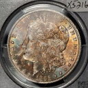 1885-O $1 モーガン シルバー ダラー - 水彩調色 - PCGS MS 62 - X5216