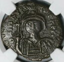 589 NGC VF モーリス ティベリウス ビザンチン帝国 フォリス キジクス 8 年目 (21082904C)