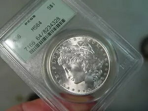 PCGS 1886 MS64 モーガン ダラー ブレザー グリーン ラベル ホルダー(3)
