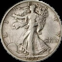 1927-S ウォーキング リバティ ハーフ エグゼクティブ コイン カンパニーのお買い得品