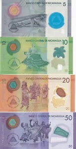 ニカラグア セット 4個 5 10 20 50 コルドバ 2014-2019 P 209 210 211 P 219 UNC