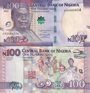 ナイジェリア 100ナイラ 2024 P 41 記念 UNC