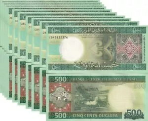 モーリタニア 500 ウギア 2013 P 18 ハイブリッド UNC ロット 10 個