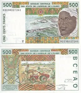 西アフリカ諸国 トーゴ 500フラン 2002 P 810Tm UNC
