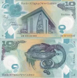 パプアニューギニア 10キナ 2008 ポリマー P 30 a UNC