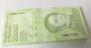 ベネズエラ 20000 ボリバル 2019/2020 P 110 b 小型セキュリティロット 10 枚