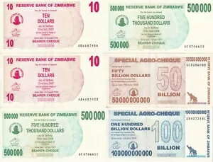 Х֥ SET 6 PCS 10 500,000 (50 100 ) 2006-2008 P 39 51 63 64 XF+