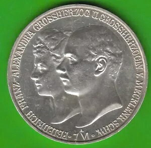 コイン シルバー メクレンブルク シュヴェリーン 5 マーク 1904 ウェディング ファースト ストライク nswleipzig