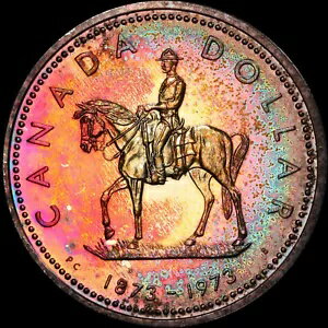 PCGS SP65 1973 ʥ RCMP ץ롼 С ɥ $1 쥤ܡ ȡ!!