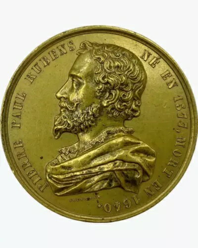 アドルフ・クリスチャン・ジュヴネル作 アンティーク ピエール・ポール・ルーベンス メダリオン コイン