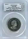 2019-P $2 オーストラリア ビクトリア女王 カメオ アンティーク仕上げ 2 オンス Ag コイン PCGS MS 70