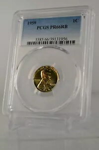 PR66RB 1959 レッド ブラウン リンカーン ペニー PCGS グレード 1C プルーフ コイン 非常に希少な 1 セント