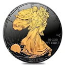 2018 アメリカン イーグル BLACKOUT シルバー ダラー ルテニウム 24K ゴールド ASE SAE COA?V5?付き