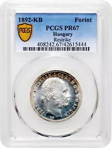 ハンガリー 1 フォリント 1892 KB、PCGS