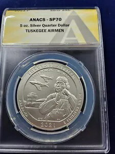 ?? 2020-P 5 オンス シルバー ATB タスキーギー エアメン アラバマ コイン ANACS SP70