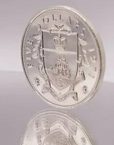 1971 バハマ諸島 クイーン エリザベス 2 世 5 ドル 925 シルバー バーコイン WOW C2606