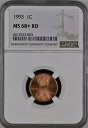 1993 1C RD リンカーン記念館 1 セント NGC MS68+RD 6613523-003