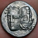 古代ギリシャのコイン - 銀のステーター イストロス、紀元前 400 〜 300 年頃 - トゥイーン - ワシ - イルカ