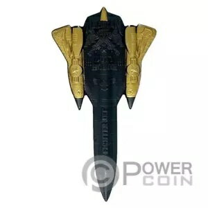 ファイター ジェット ウェポンズ オブ ウォー ブラック 2 オンス シルバー コイン 10000 フラン チャド 2024(3)